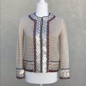 Tory Burch Woven Beaded Jacket/blazer